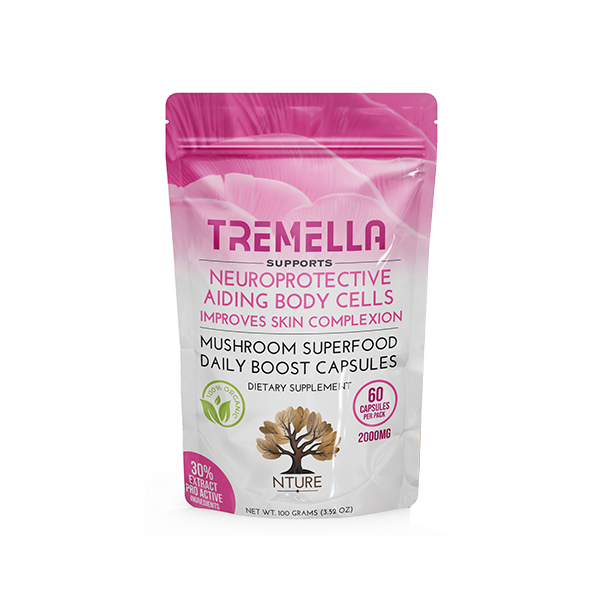 Vegan 2000mg Tremella Mushroom Capsules - 60 Caps, CELL HEALTH