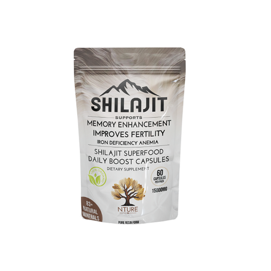 Anti-Aging, 15000mg Shilajit Capsules - 60 Caps, BRAIN, HEART HEALTH